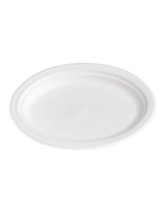 ▷ Prato Oval de Cana-de-açúcar 258x193x20 mm - Envases del Mediterráneo