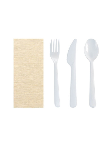 Set de cubiertos transparentes para take away