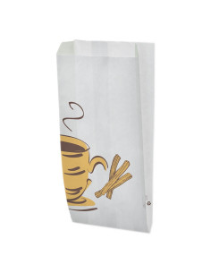 ▶️ Bolsa para churros antigrasa 18x32+5cm - Bolsa para churrería