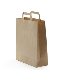 ▶️ Bolsa de papel ALTA con asas Kraft 24x14x40cm (250 Uds) - Bolsas biodegradables
