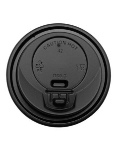 ▶️ Tapa vaso para café 9 OZ negra Ø 80 mm (100 Uds.) 2