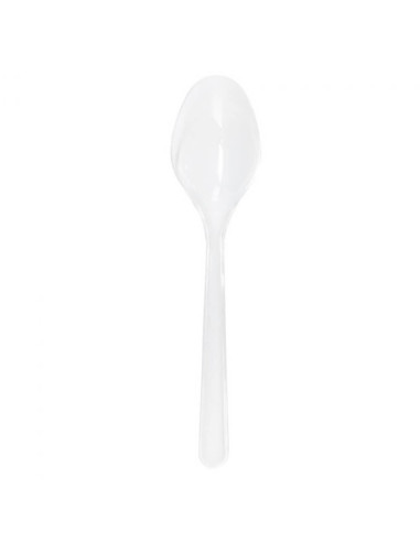 ▶️ Cuchara transparente reciclable (50 Uds.) - Vajilla desechable