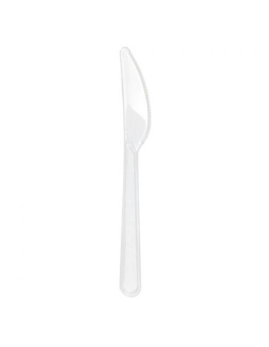 ▶️ Cuchillo transparente reciclable (50 Uds.) - Vajilla desechable