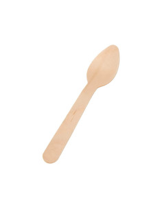 CUCHARILLA PARA POSTRE DE MADERA CON RECUBRIMIENTO 96 mm (100 UDS.)