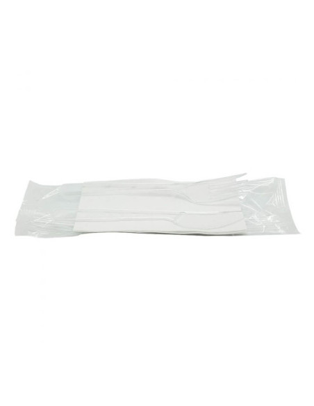 CONJUNTO DE TALHERES REUTILIZÁVEIS TRANSPARENTES (3 PEÇAS)
