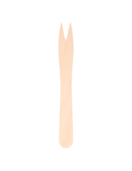 ▷ Mini Tenedor Madera 85 mm (1000 Uds.) - Envío 24h
