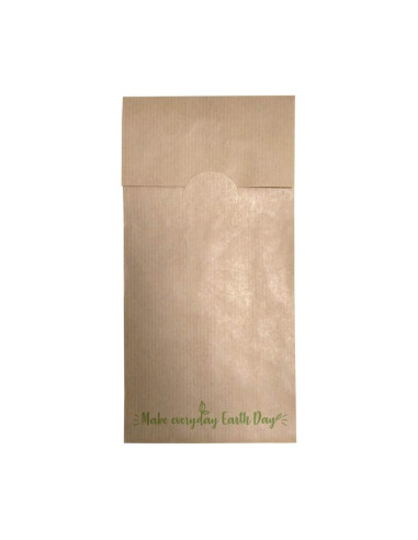 ▶︎ Sobre portacubiertos kraft 21,5 X 10.5 cm. (100 Uds.)