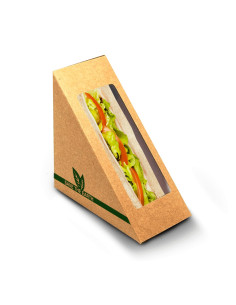 ENVASE PARA SANDWICH DE PAPEL 123X123X72 mm (400 Uds.)