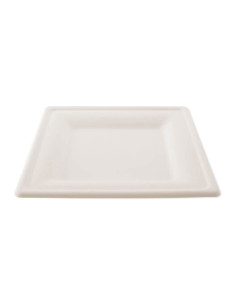 ▷ Plato Cuadrado Fibra 26x26 cm - Envases del Mediterráneo