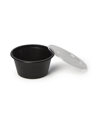 ▷ Recipientes de Plástico para Molhos Pretos 50 cc - Entrega em 24h.