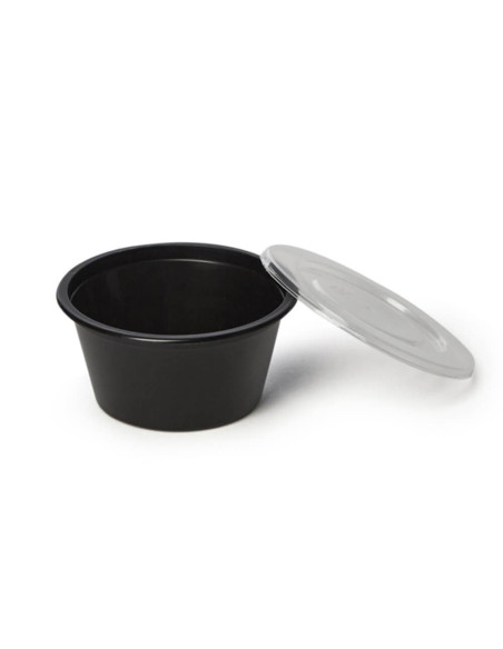 ▷ Recipientes de Plástico para Molhos Pretos 50 cc - Entrega em 24h.