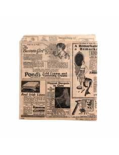 ▷ Papel abierto dos lados Kraft Diseño Periódico 17x18 cm. – Envío 24h.