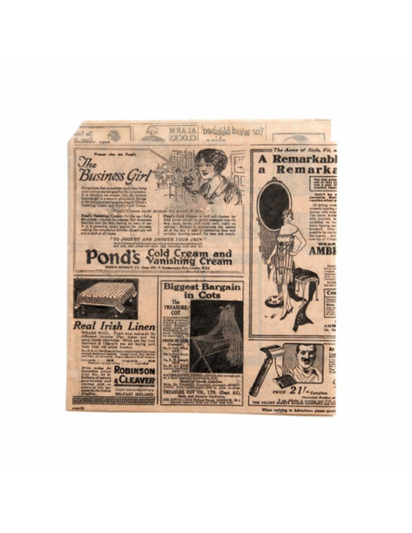 ▷ Papel Kraft de dois lados aberto Design Jornal 17x18 cm. – Entrega em 24h.