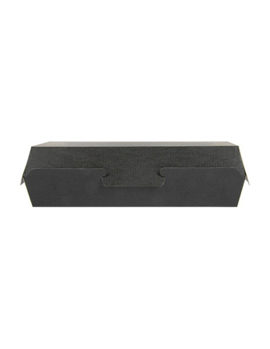 ▷ Caja bocadillo negra 26,5X12,2X7 cm. – Envío 24h.