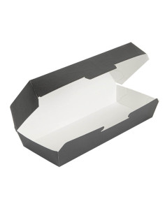 ▷ Caixa para sanduíche preta 26,5X12,2X7 cm. – Entrega em 24h.
