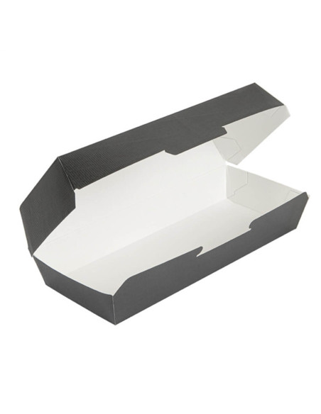 ▷ Caja bocadillo negra 26,5X12,2X7 cm. – Envío 24h.