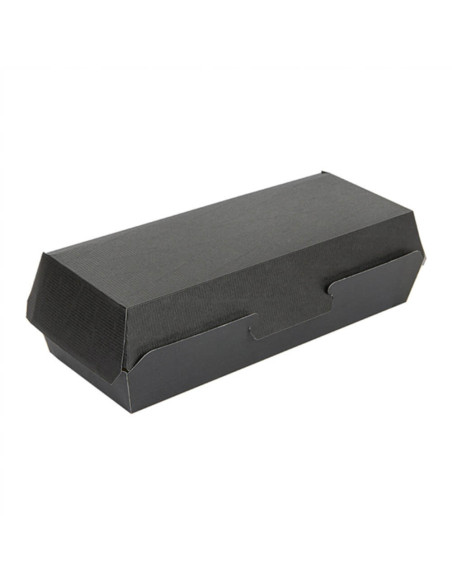 ▷ Caixa para sanduíche preta 26,5X12,2X7 cm. – Entrega em 24h.