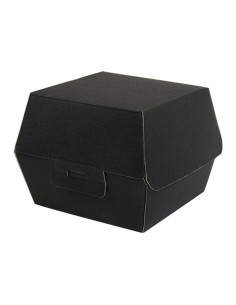 ▷ Caja hamburguesa cartón negra 13X12,5X9 cm. – Envío 24h. 2