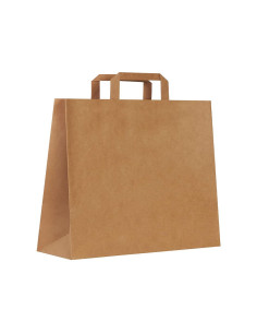 BOLSA DE PAPEL CON ASAS KRAFT 32X16X35 cm. (250 Uds.)