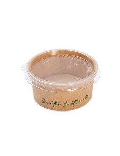 ▷ Salsero de Cartón Kraft 60 ml / 2 OZ + Tapa – Envío 24h.