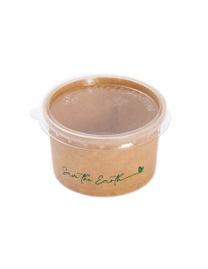 ▷ Salsero de Cartón Kraft 90 ml / 3 OZ + Tapa – Envío 24h.