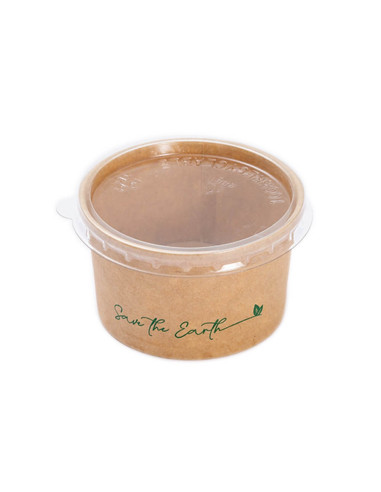 ▷ Molheira de Cartão Kraft 90 ml / 3 OZ + Tampa – Envio 24h.
