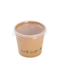 ▷ Salsero de Cartón Kraft 120 ml / 4 OZ + Tapa – Envío 24h.