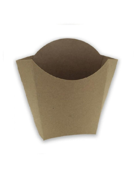 ▷ Petaca de Papel Kraft Para Fritos 8,3x13x12,5 cm- Envío Gratuito 24H.