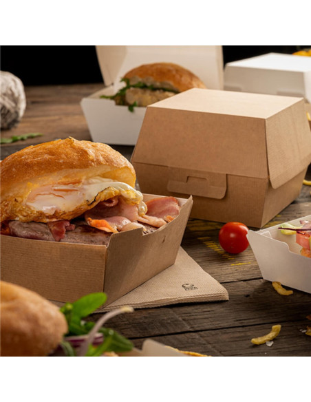 ▷ Caja Hamburguesa Cartón 13X12,5X9 cm. - Envío 24h. ✅✅