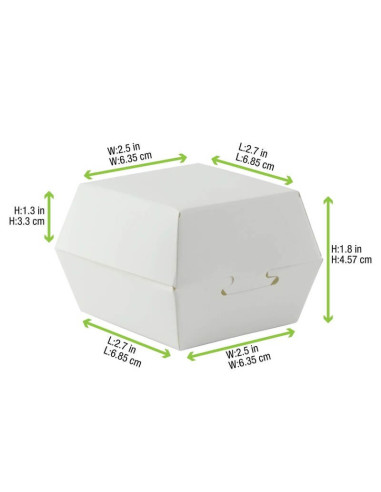 ▷ Caja Mini Hamburguesa Cartón (50 unidades) - Envío Gratuito. ✅✅