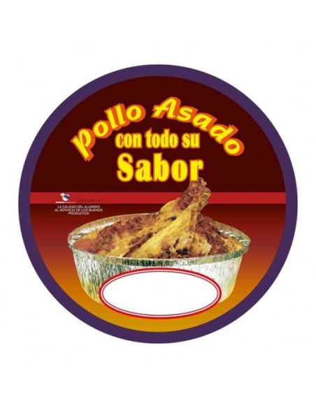 ▷ Tapa Cartón para Envases de Aluminio Pollo - Envío 24h.