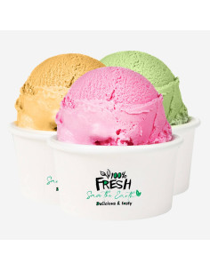 ▷ Tarrina Helado Blanca 3 OZ 80 ml. - Envío 24h. 2