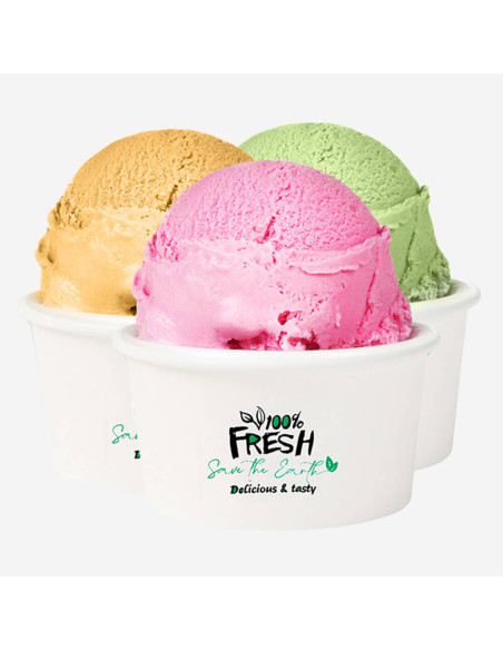 ▷ Tarrina Helado Blanca 3 OZ 80 ml. - Envío 24h.