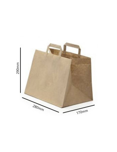 ▷ Bolsa de Papel Kraft con Asas 28X17X29 cm. - Envío 24h. 2