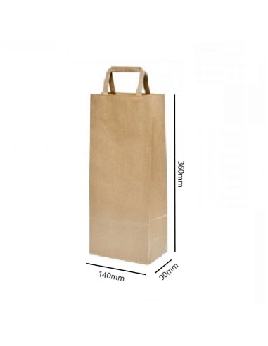 ▶️ Bolsa de regalo para Vino biodegradable Kraft (250 Uds.)