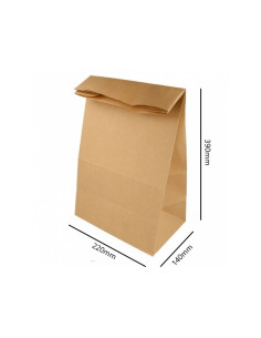 ▷ Bolsa de Papel Kraft Sin Asas 22+14x36 cm - Envío 24h. 2