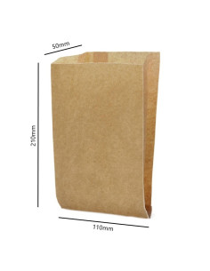 ▷ Saco Kraft biodegradável 11x21+5cm - Sacos de padaria - Envio 24h. 2