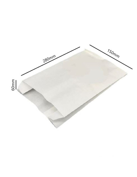 ✅ Bolsas de Papel Antigrasa 15X28+6 cm - Envío 24h.