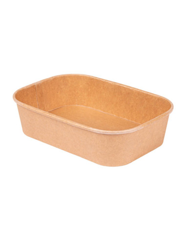 ▶️ Envase Rectangular Papel Kraft 500 cc - Envío 24h.