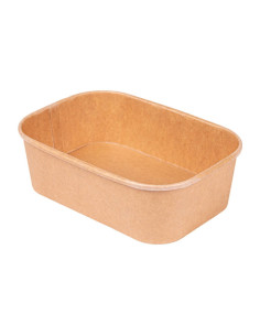 ▶️ Envase Rectangular Papel Kraft 750 cc - Envío 24h.