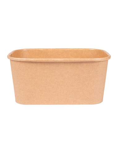 ▶️ Envase Rectangular Papel Kraft 1.000 cc - Envío 24h.