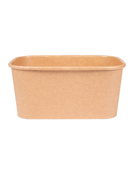 ▶️ Envase Rectangular Papel Kraft 1.000 cc - Envío 24h.