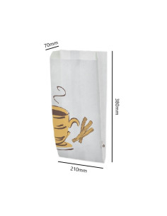 ▶️ Bolsa para churros antigrasa 21x38+7cm - Bolsa para churrería 2