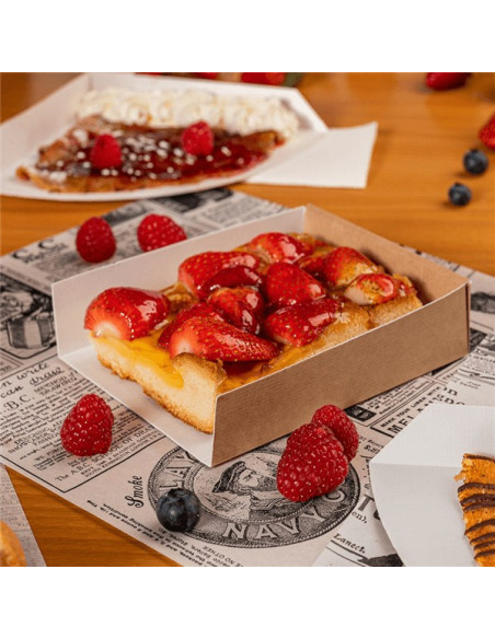 ▷ Bandejas de Papel para Pizza e Waffles (200 Unidades) - Envio em 24h.