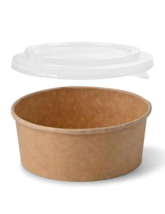 ✅ Pack Ensaladera de Papel Kraft 750 cc + TAPA - Envío Gratuito 24h.