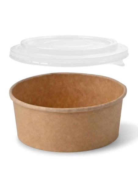 ✅ Pack Ensaladera de Papel Kraft 750 cc + TAPA - Envío Gratuito 24h.