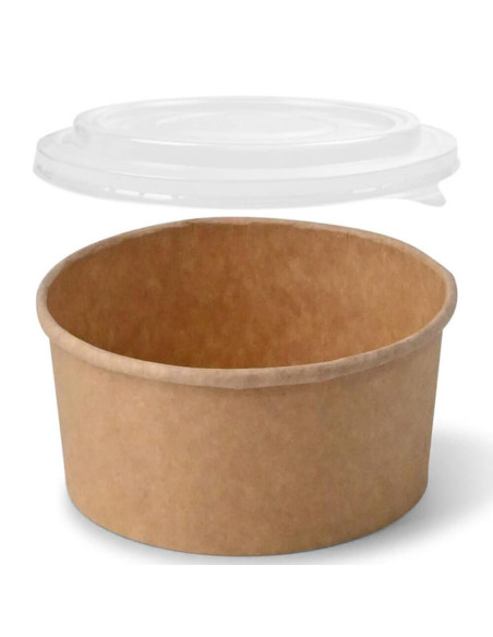 ✅ Pack Ensaladera de Papel Kraft 1.100 cc + TAPA - Envío Gratuito 24h.