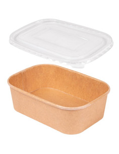 ▶️ Pack Envase Rectangular Papel Kraft 750 cc - Envío 24h.