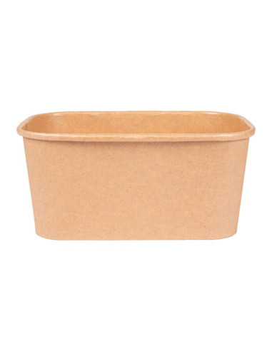 ▶️ Pack Envase Rectangular Papel Kraft 1.000 cc - Envío 24h.