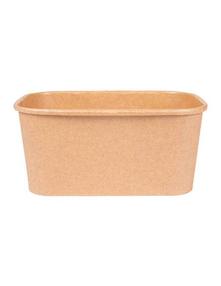 ▶️ Pack Envase Rectangular Papel Kraft 1.000 cc - Envío 24h.